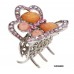 Claw -12 PCS 1.25" Wide Crystal Butterfly Claw - CW-CL0394PK